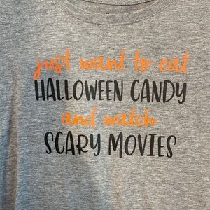 NWT Celebrate! Gray Halloween Graphic Tee XL